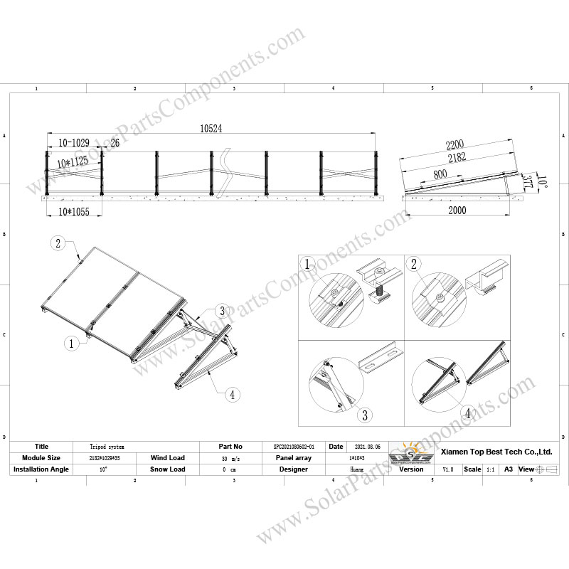 Flat Terrain Solar Mounting Systems Portrait