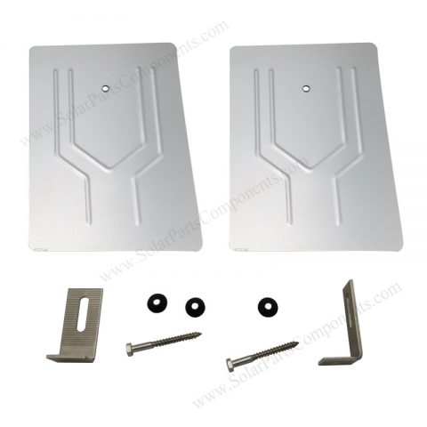 solar roof mounting flashing with L bracket