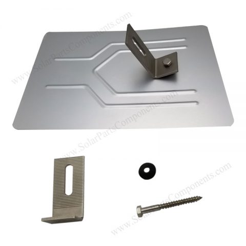 flashing for solar roof mounts with L foot