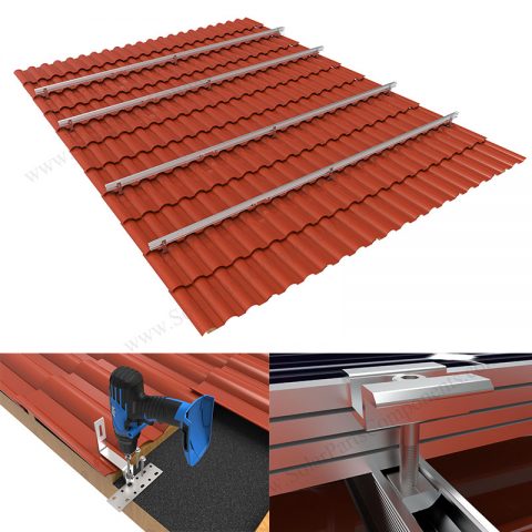 solar panel tile roof hook mount