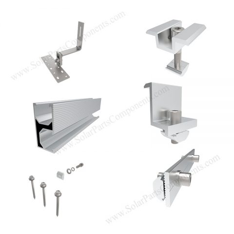 PV Tile Roof Hook Racking System Components