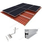 solar mounting with tile roof hooks