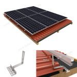 solar roof mounting system with roof hooks