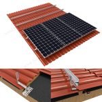 solar panel roof racking with tile hooks