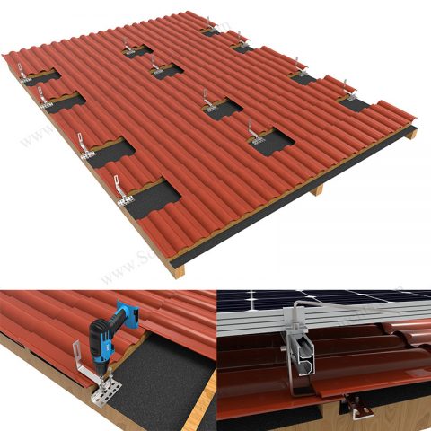 solar mounting with tile roof bracket