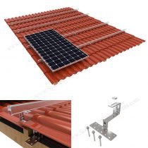 photovoltaic tile system hooks