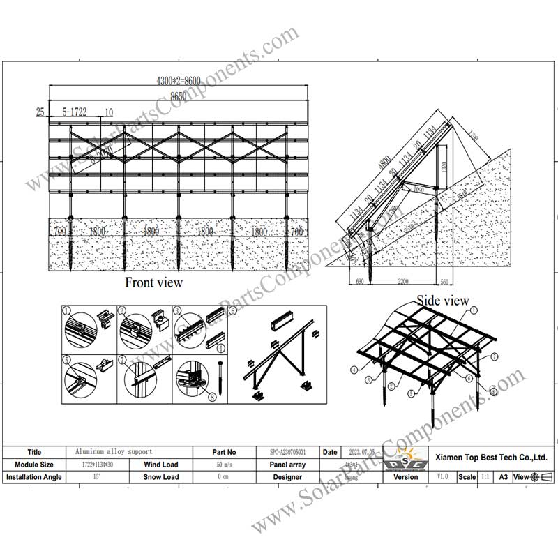 Slope Ground mounting design