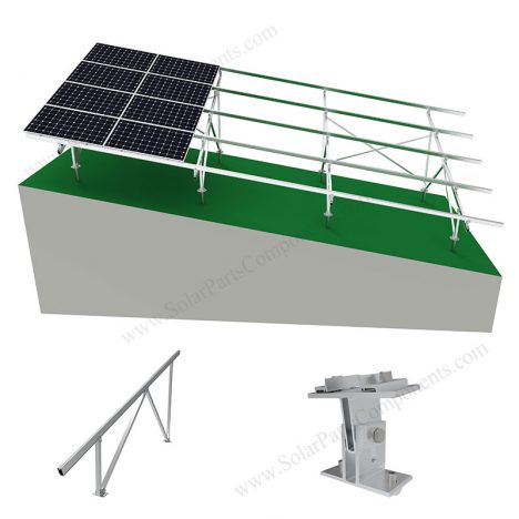 solar panel ground racking for slant places