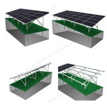 PV module ground racking for slant places