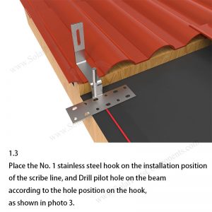 Solar Tile Roof Hooks Installation,SPC-IK-01-3