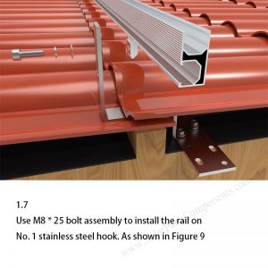 Solar Tile Roof Hooks Installation,SPC-IK-01-9