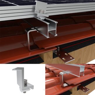 Solar curved tile roof racking system for bottom mounted,SPC-RF-IK07-DR