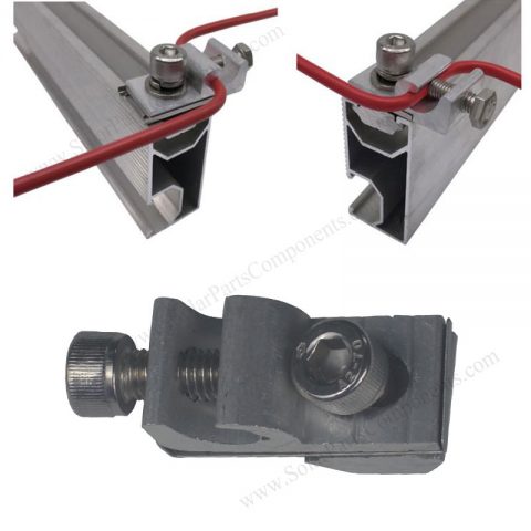 grounding lugs for solar panel mounting system