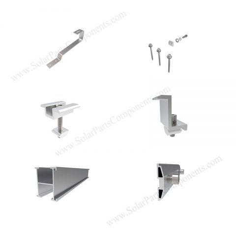 flat tile solar mounting components