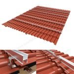 photovoltaic tile mounting system with hooks
