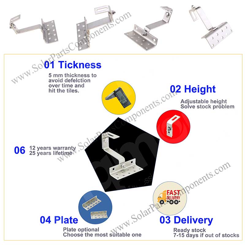 solar pan tile roof brackets factory