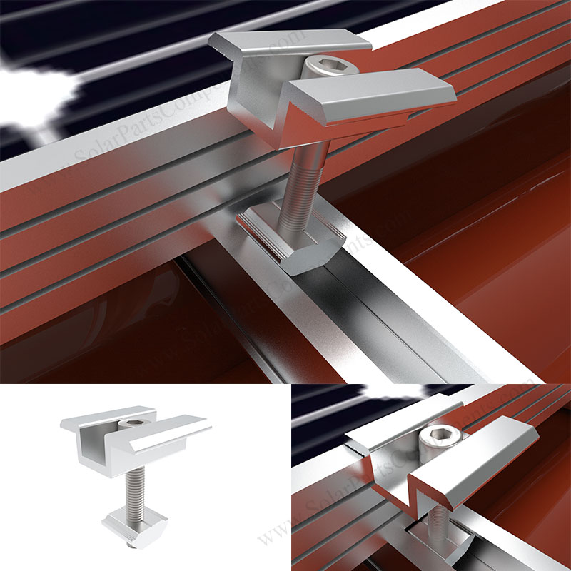 Solar roof mounting kits with tile brackets,bottom mounted,SPC-RF-IK08-DR