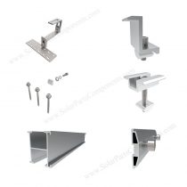 solar roof mounting kit and components