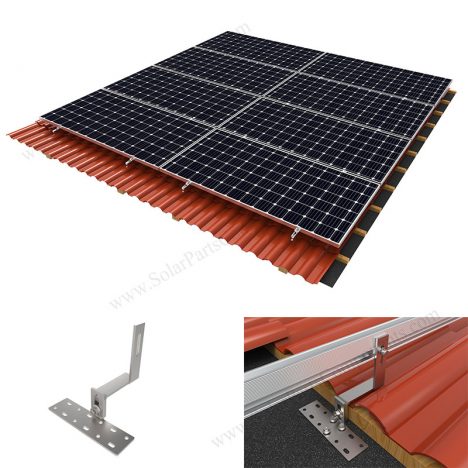 Solar roof racking system with tile brackets, SPC-RF-IK05-DR