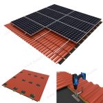 solar roof rack with tile bracket