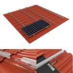 solar roof rack system with tile bracket