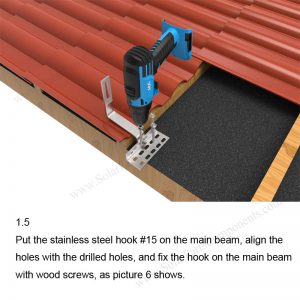 Solar Tile Roof Hooks Installation-SPC-IK-02-1.5-1