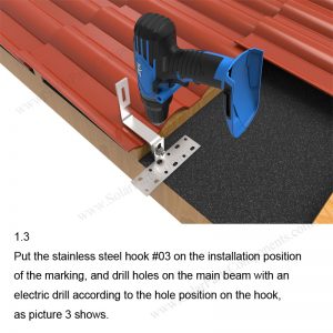 Solar Tile Roof Hooks Installation-SPC-IK-03-1.3-1