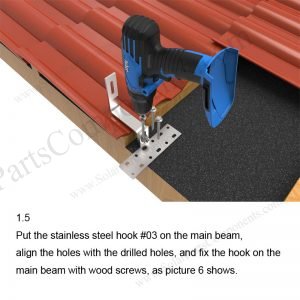 Solar Tile Roof Hooks Installation-SPC-IK-03-1.5-1