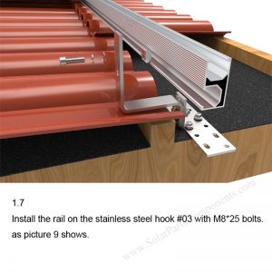 Solar Tile Roof Hooks Installation-SPC-IK-03-1.7