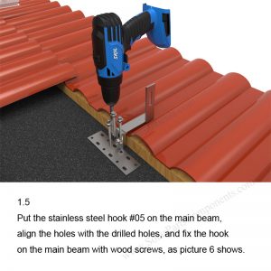 Solar Tile Roof Hooks Installation-SPC-IK-05-1.5-1
