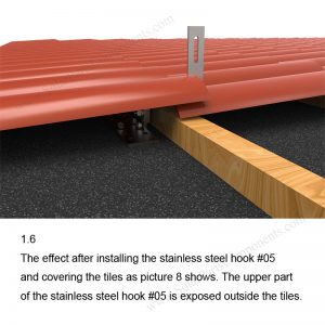 Solar Tile Roof Hooks Installation-SPC-IK-05-1.6