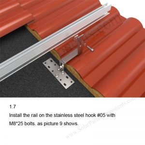 Solar Tile Roof Hooks Installation-SPC-IK-05-1.7