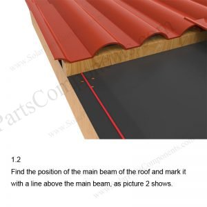 Solar Tile Roof Hooks Installation, SPC-IK-06-1.2