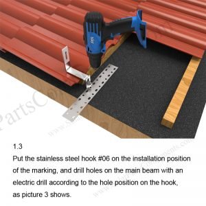 Solar Tile Roof Hooks Installation-SPC-IK-06-1.3-1
