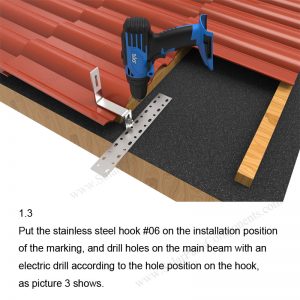 Solar Tile Roof Hooks Installation-SPC-IK-06-1.3-1