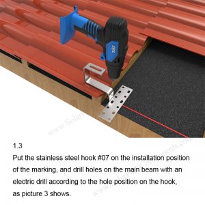 Solar Tile Roof Hooks Installation-SPC-IK-07-1.3-1