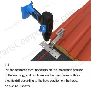 Solar Tile Roof Hooks Installation-SPC-IK-08-1.3-1