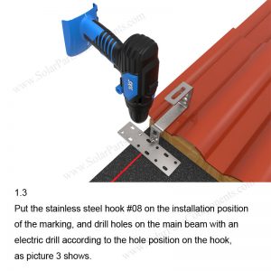 Solar Tile Roof Hooks Installation-SPC-IK-08-1.3-1