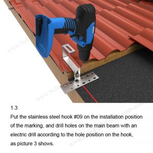 Solar Tile Roof Hooks Installation-SPC-IK-09-1.3-1