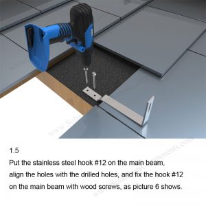 Solar Tile Roof Hooks Installation-SPC-IK-12-1.5-1
