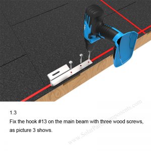 Solar Tile Roof Hooks Installation-SPC-IK-13-1.3-1