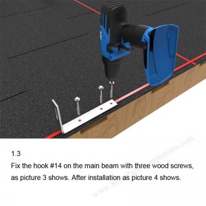 Solar Tile Roof Hooks Installation-SPC-IK-14-1.3