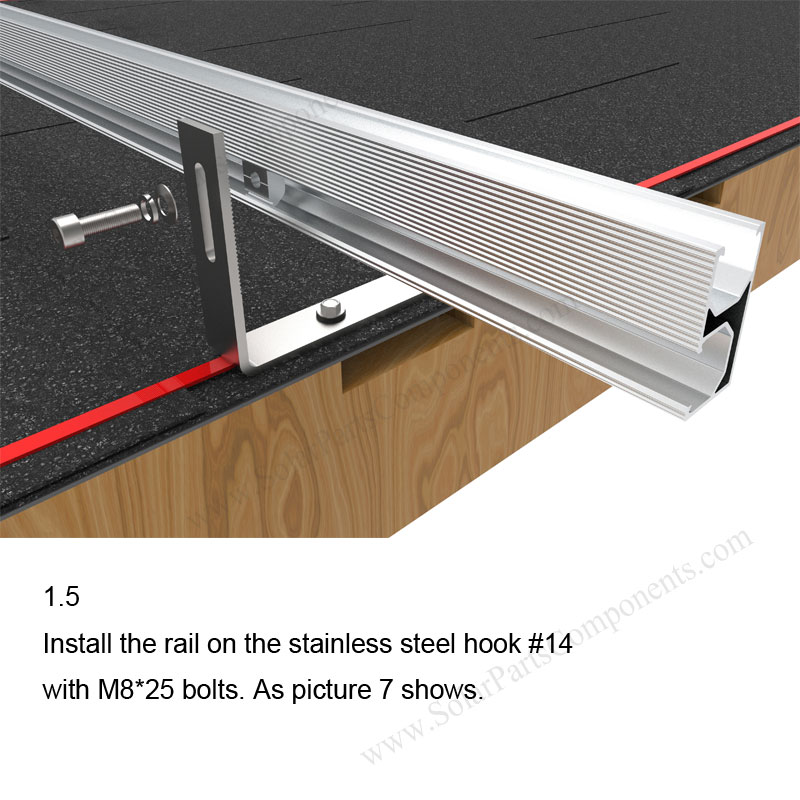 Asphalt shingle roof hook installation 14, SPCIK14