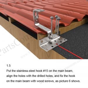 Solar Tile Roof Hooks Installation-SPC-IK-15-1.5-1