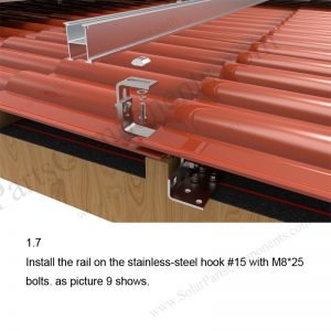 Solar Tile Roof Hooks Installation-SPC-IK-15-1.7