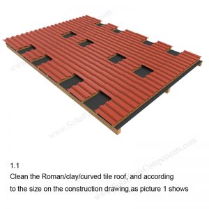 Solar Tile Roof Hooks Installation,SPC-RF-IK01-DR-1.1-1