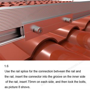 Solar Tile Roof Hooks Installation,SPC-RF-IK01-DR-1.6-1