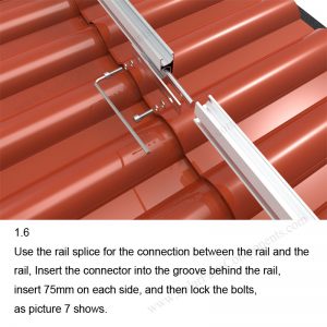 Solar Tile Roof Hooks Installation-SPC-RF-IK02-DR-1.6-1