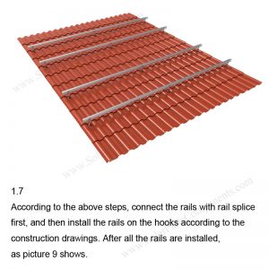 Solar Tile Roof Hooks Installation-SPC-RF-IK02-DR-1.7