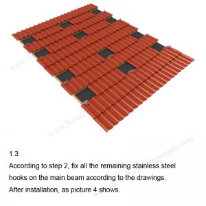 Solar Tile Roof Hooks Installation-SPC-RF-IK03-DR-1.3